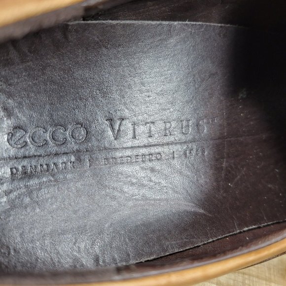 ECCO Mens Vitrus III Chestnut Slip On Loafers Driving Dress Shoes US 10 EUR 44 - Picture 9 of 11